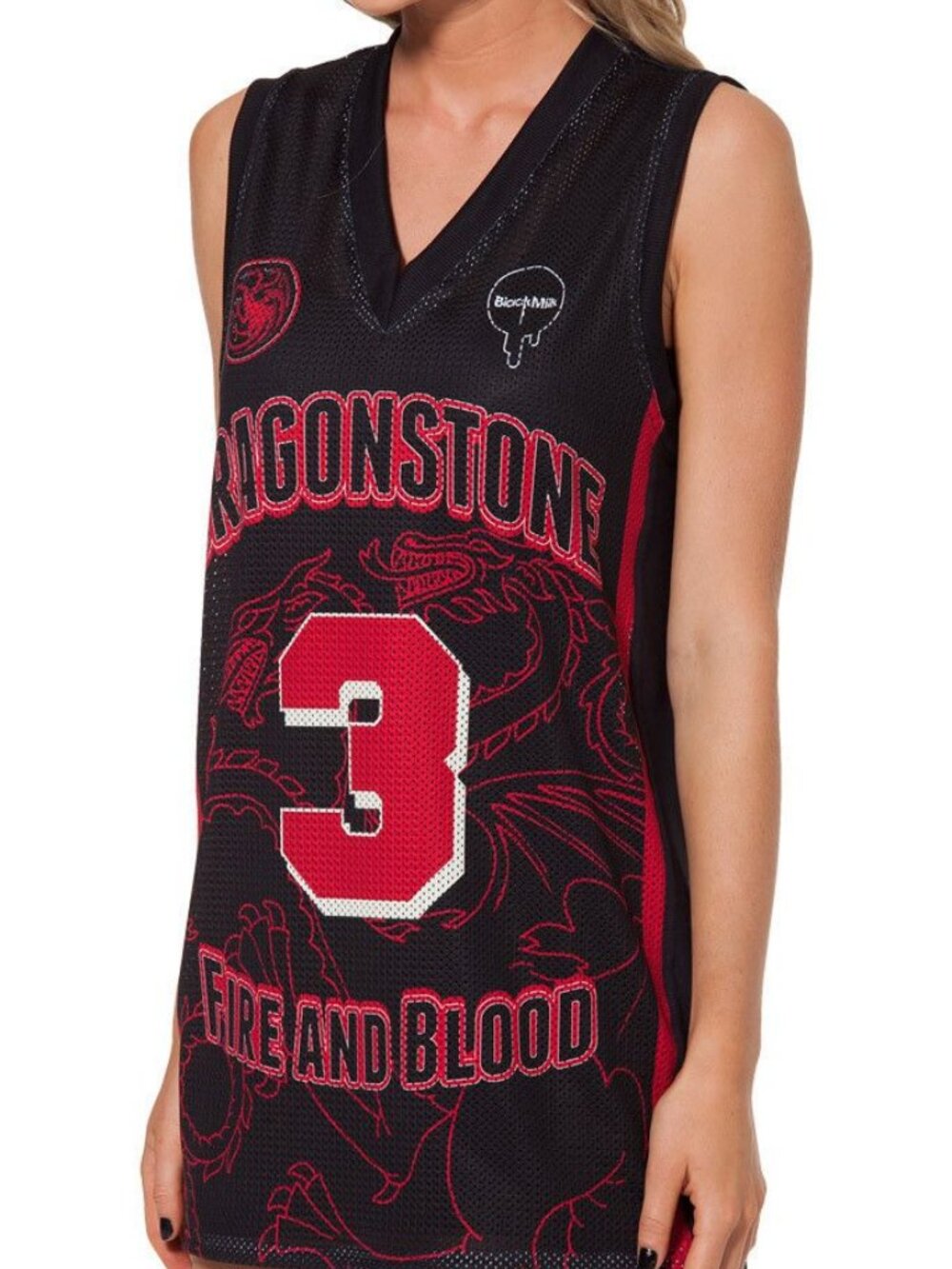 Blackmilk Targaryen Fire and Blood / Game of Thrones Basketball Jersey Unisex M